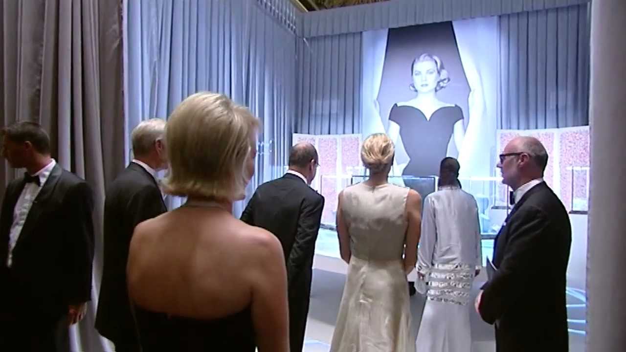 H.S.H. Prince Albert of Monaco and H.R.H. Princess Caroline view the Montblanc Collection