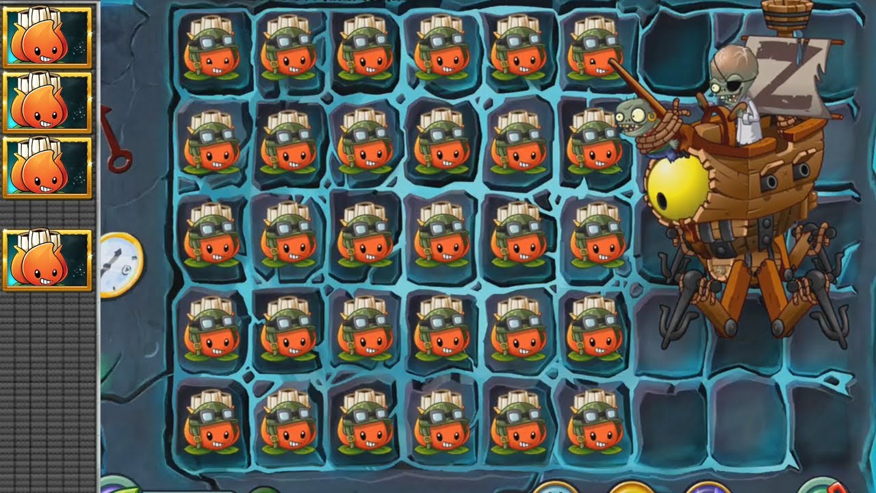 Plants vs Zombies 2 - A.K.E.E. vs all Zomboss
