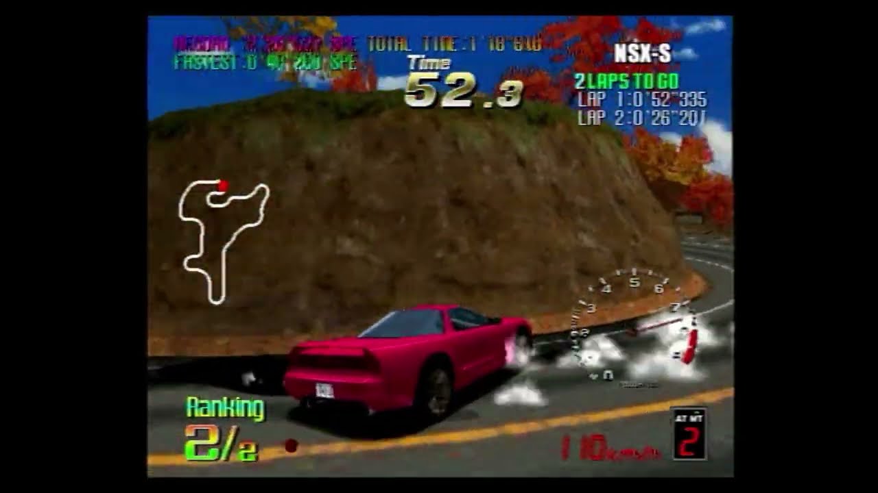 PS2版バトルギア2 中級逆走TA(もみじライン 右回り) NSX-S Zero 2'29''755
