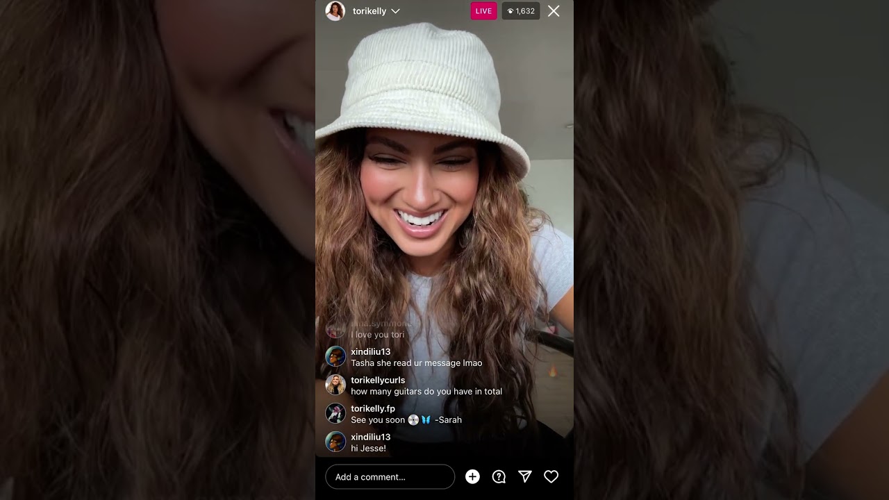Tori Kelly’s Instagram Live from 7/22/23