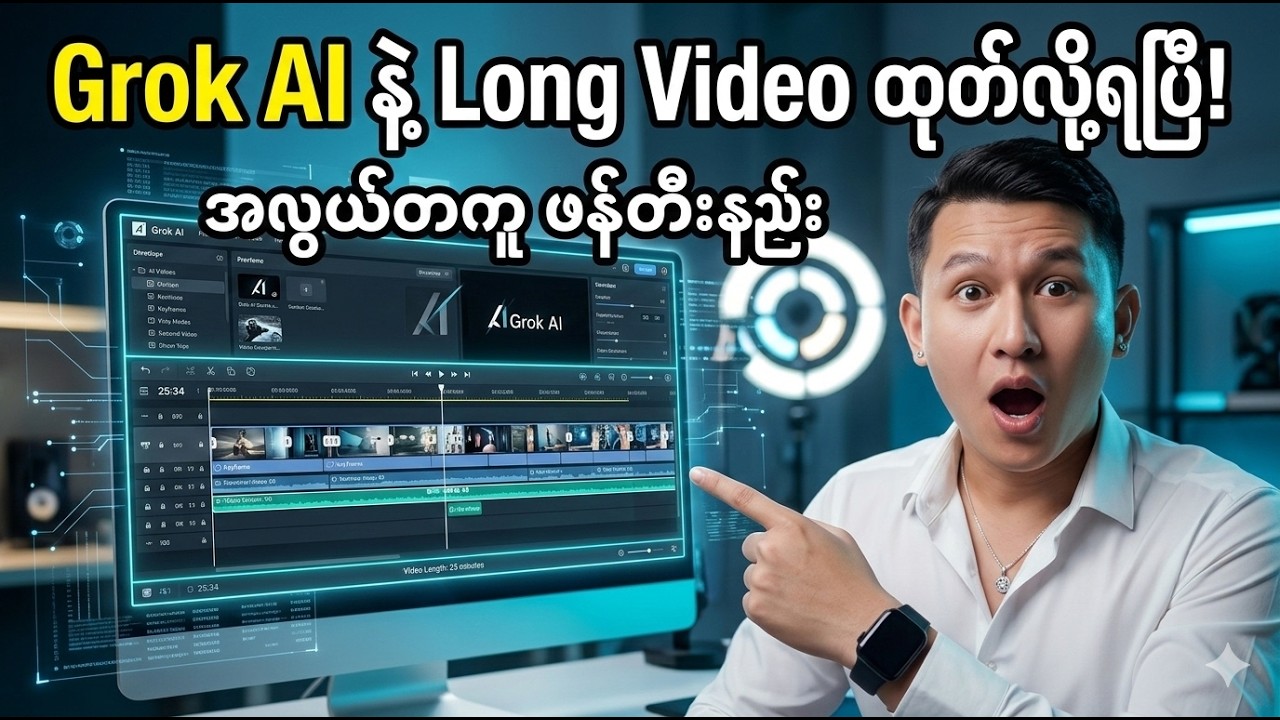 Grok Ai နဲ့ ဇာတ်လမ်းရှည် ဖန်တီးနည်း (How to create long stories with Grok Ai)