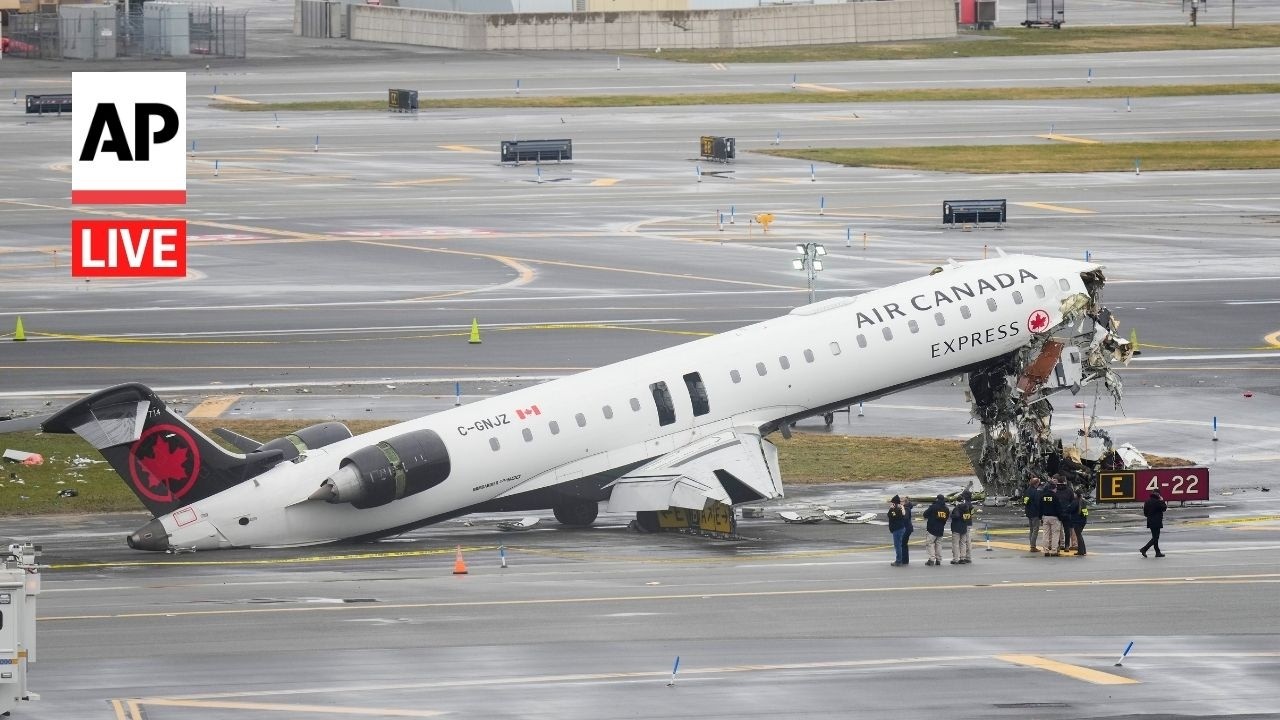 LIVE: Wreckage at LaGuardia Airport after deadly collision on runway