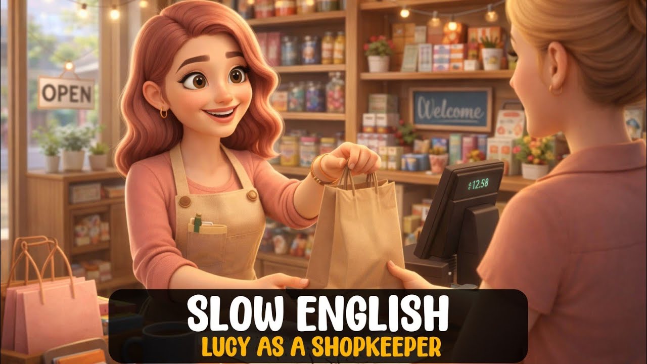 Lucy Becomes a Shopkeeper | English Listening Practice | Slow English | Easy English