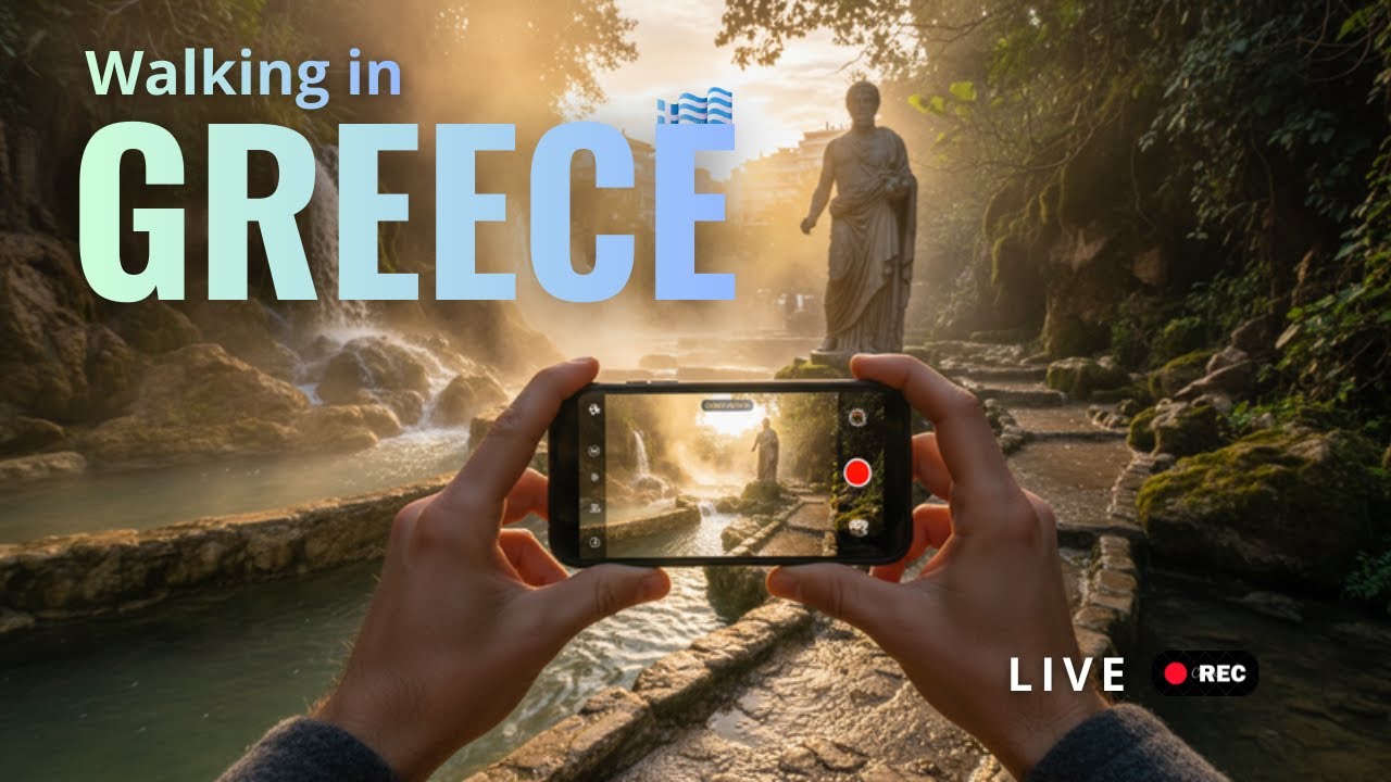 LIVE: Explore Greece 🇬🇷 | Peaceful walks Across Cities, Villages & Seaside | No Talking