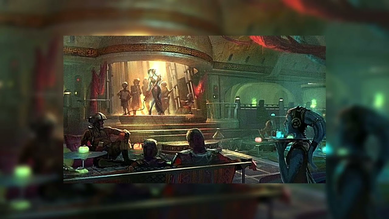 busy star wars cantina ambience | aliens, movie voice lines, music transitions and more