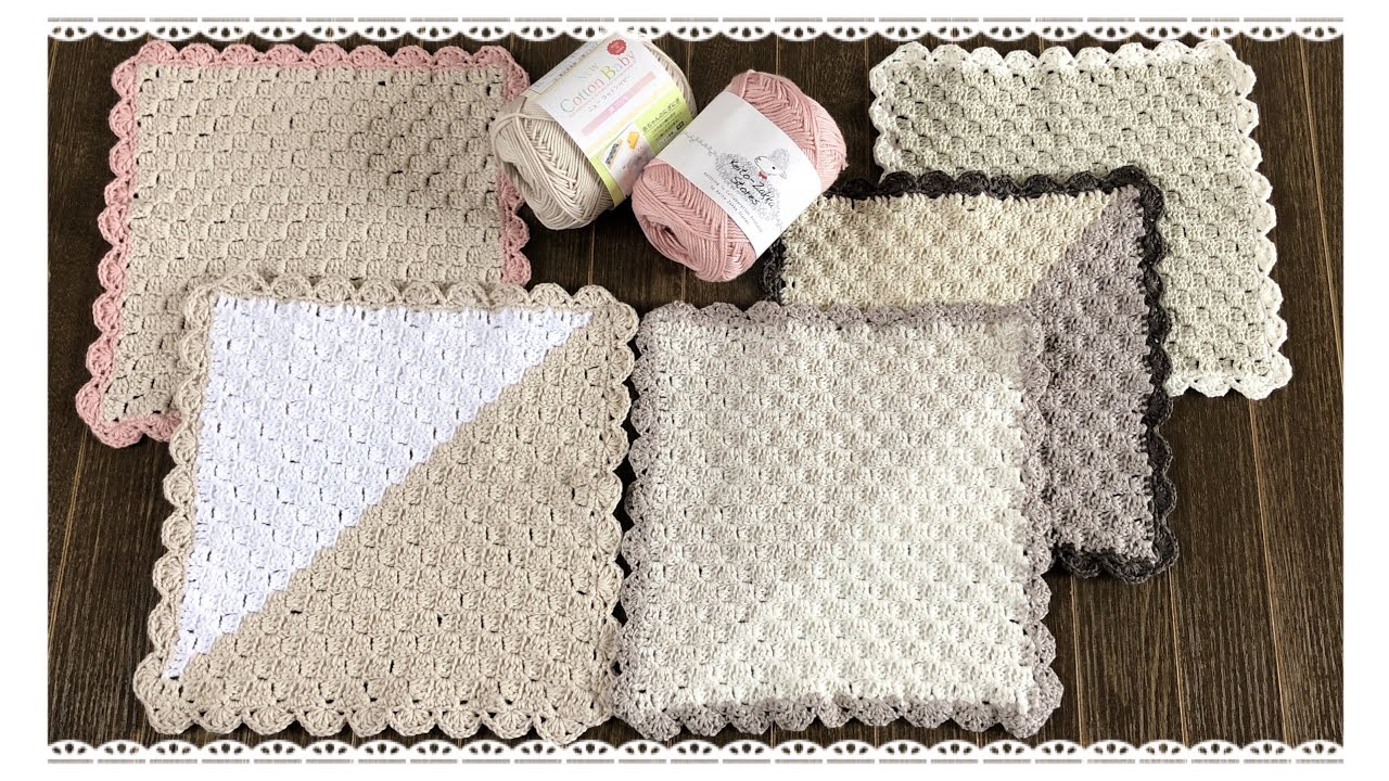 crochet★あまり糸でも手編みのハンカチは可愛いのです(*´ｪ`*)