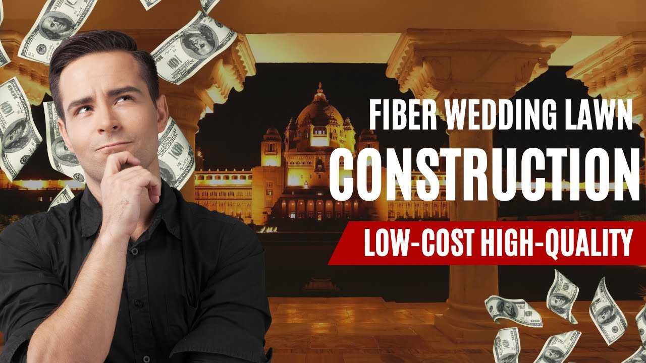 Construction of wedding lawn with Fiber in low cost #weddingvenue  #marriage #wedding #banquet