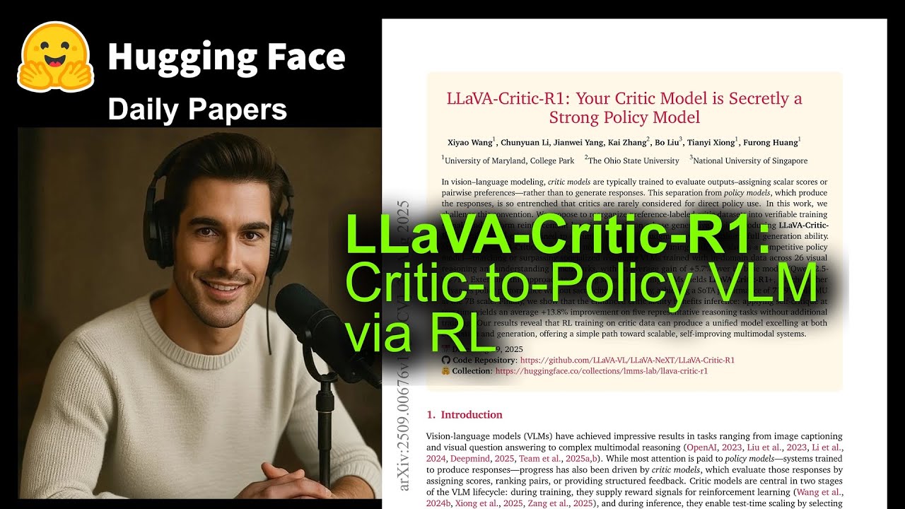 LLaVA-Critic-R1: Critic-to-Policy VLM via RL