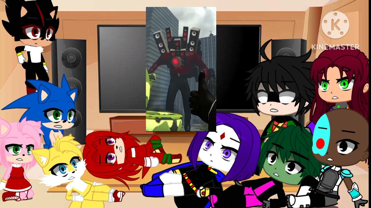 Teen Titans and Sonic team react to skibidi toilet part 3