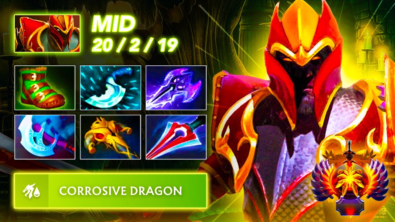 CORROSIVE DRAGON - DRAGON KNIGHT Mid | Full Gameplay Dota Class [7.39c]
