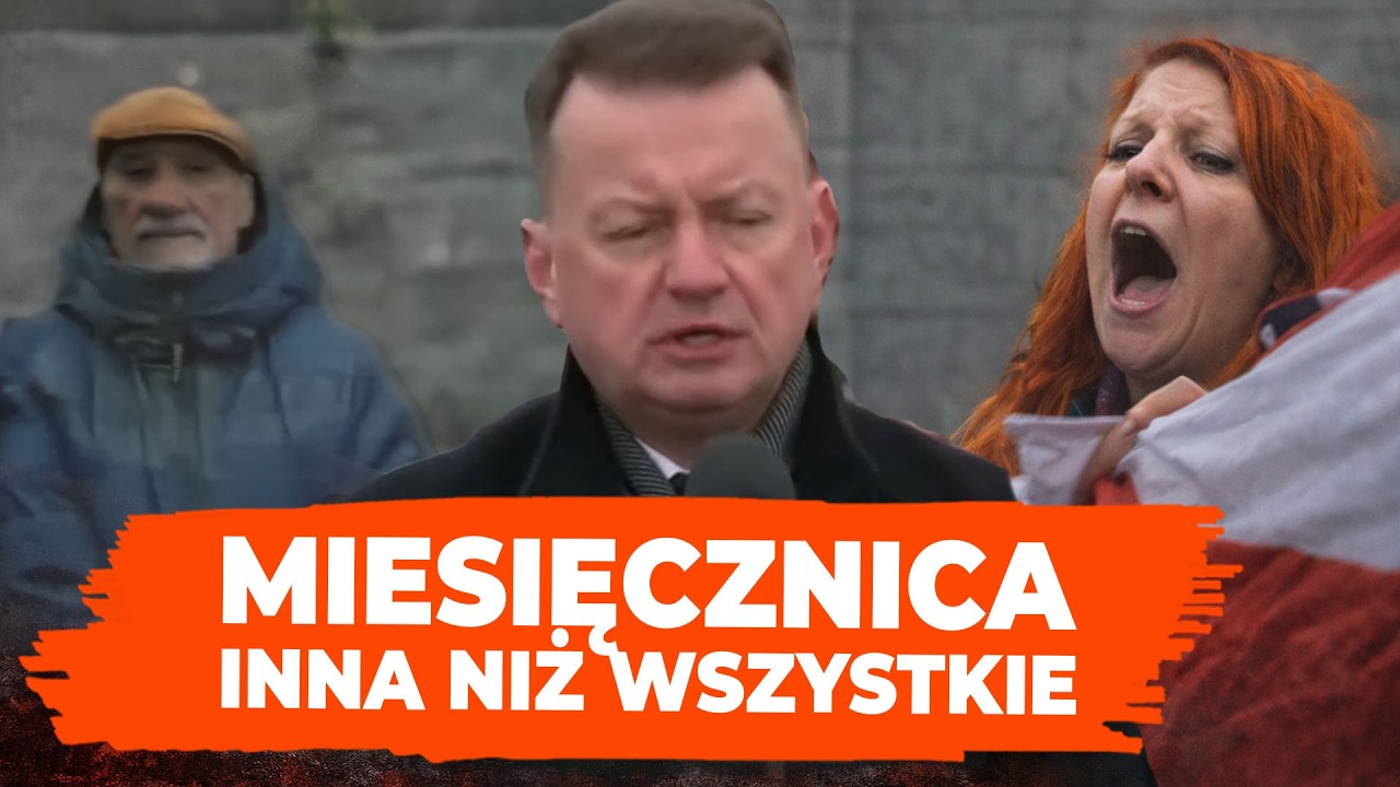 Takiej miesięcznicy jeszcze nie było. Chaos i krzyki pod pomnikiem