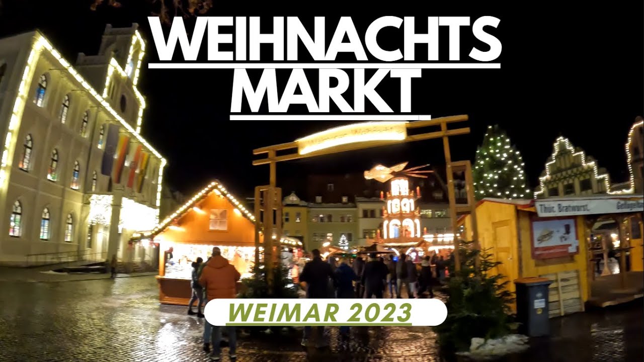 Weihnachtsmarkt Weimar 2023, Germany 4K Walking Tour 2023 - Captions & Immersive Sound [4K/60fps]