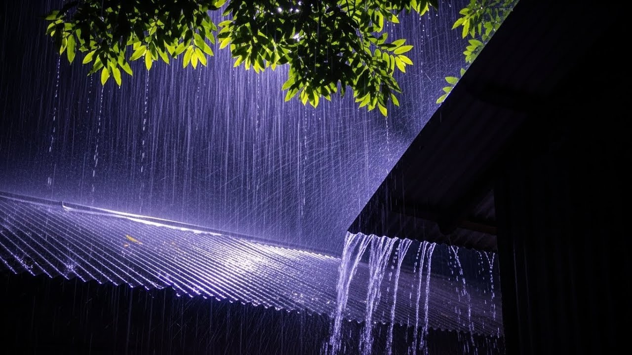 Heavy Rainstorm on Tin Roof 🌧️ Deep Sleep Sounds for Relaxation & Calm Night #41