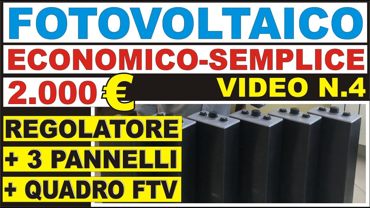 2.000€ CON BATTERIE 6kWh - 6 PANNELLI da 250W - REGOLATORE SEPARATO