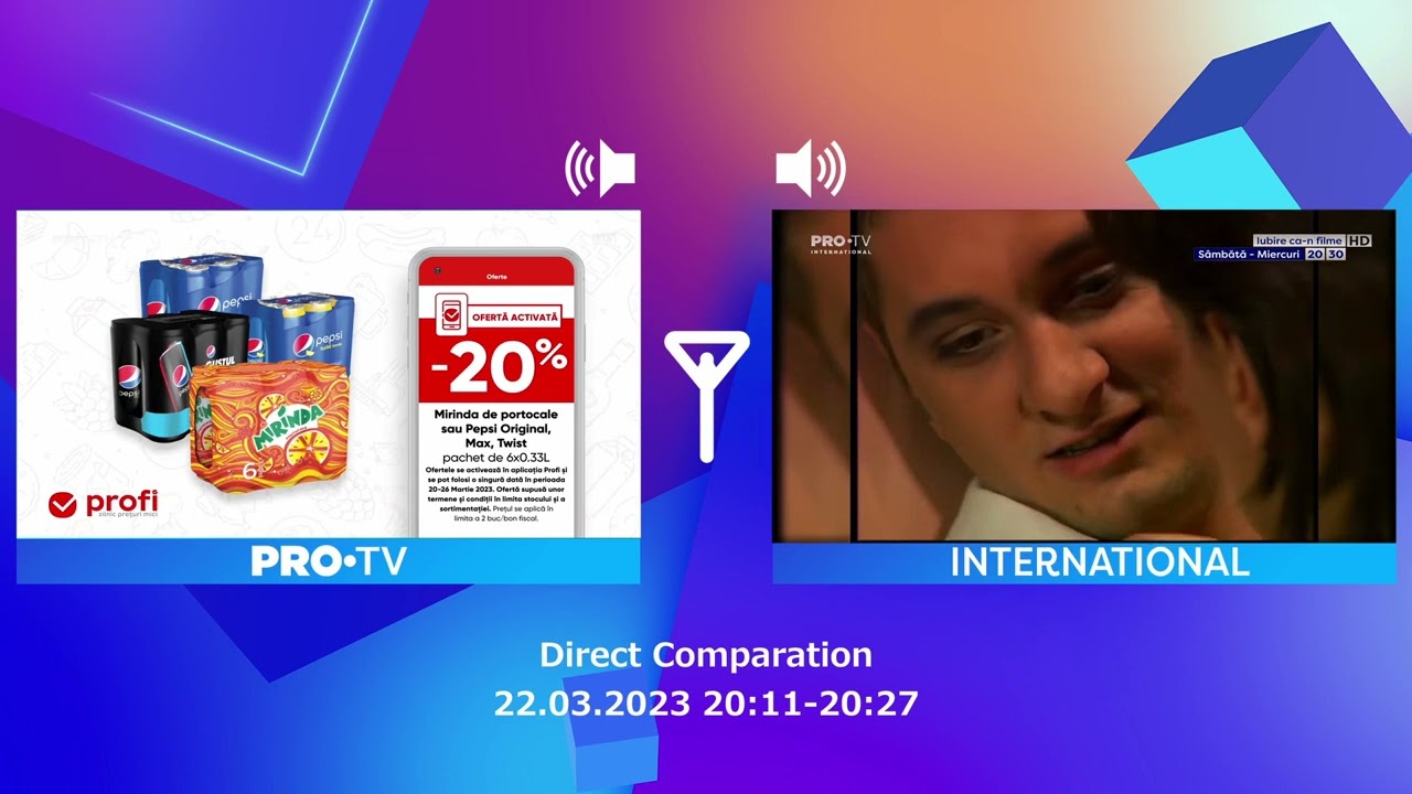 PRO TV & PRO TV International - Direct Continuity Comparation (03.2023)