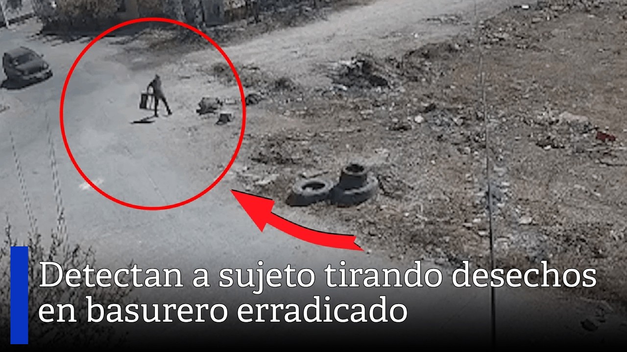Detectan a sujeto tirando basura en tiradero recién erradicado; será multado