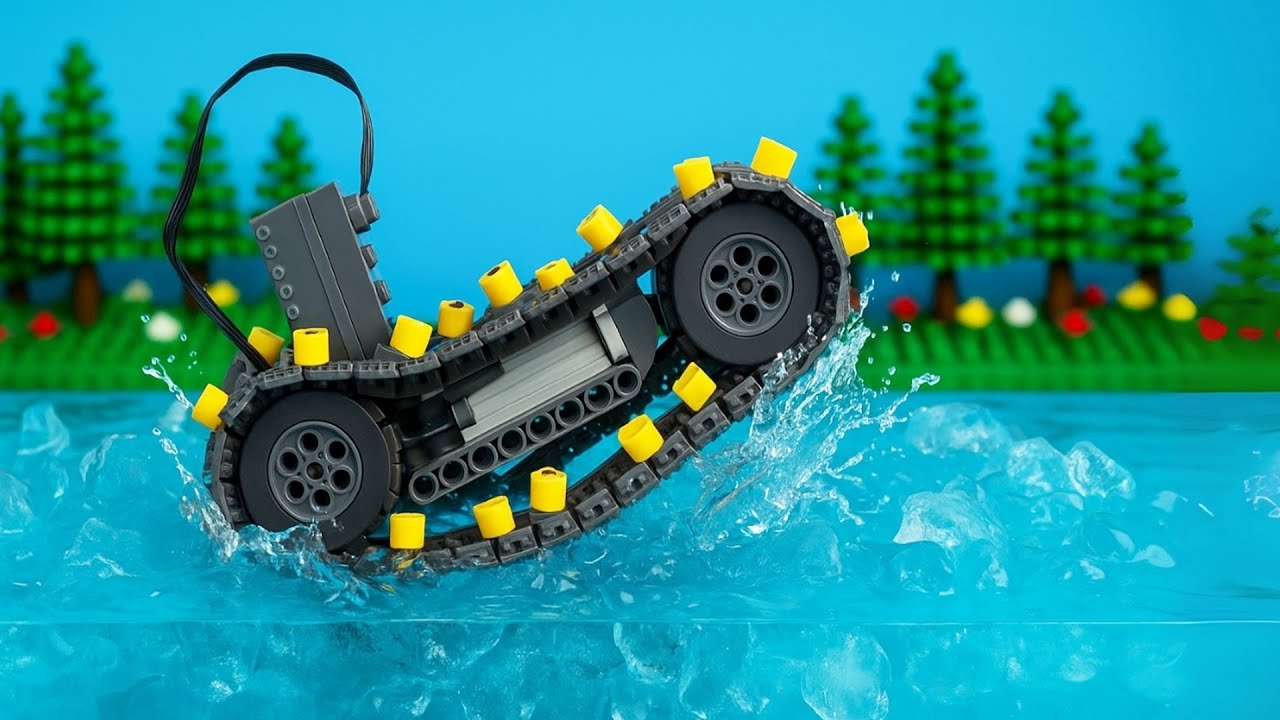 Frozen Ice Water Trap! Can LEGO Tank Escape...