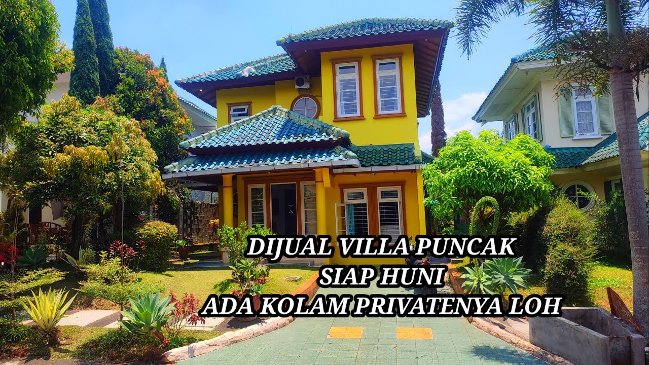 DIJUAL VILLA PUNCAK, ADA KOLAM RENANG PRIVATE NYA, COCOK BGT BUAT INVESTASI,NGADEM/ISTIRAHAT