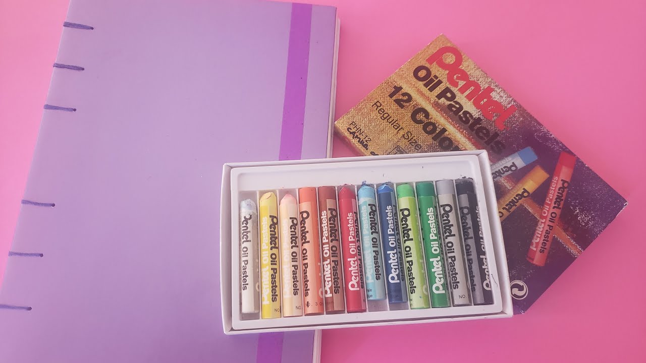 Criando com Giz Pastel Oleoso Pentel 12 Cores