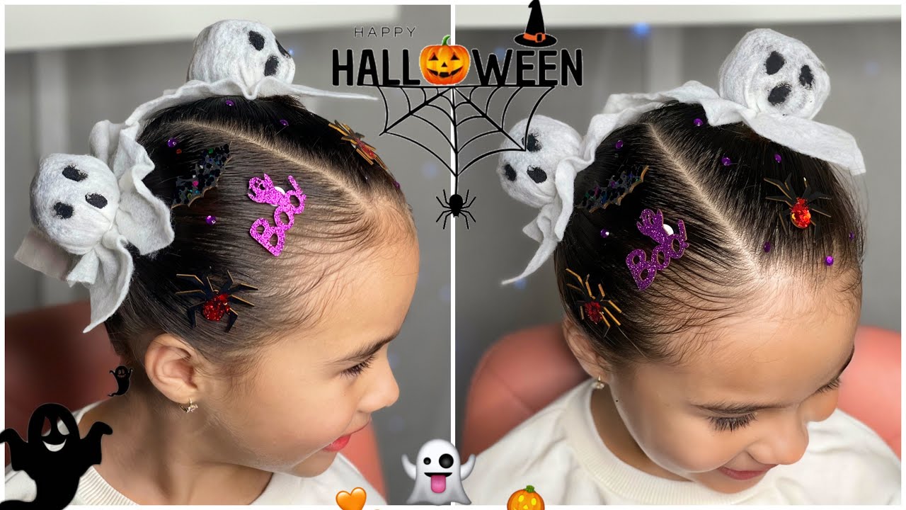 Idea de peinado para halloween🎃 👻 peinado loco  de fantasma