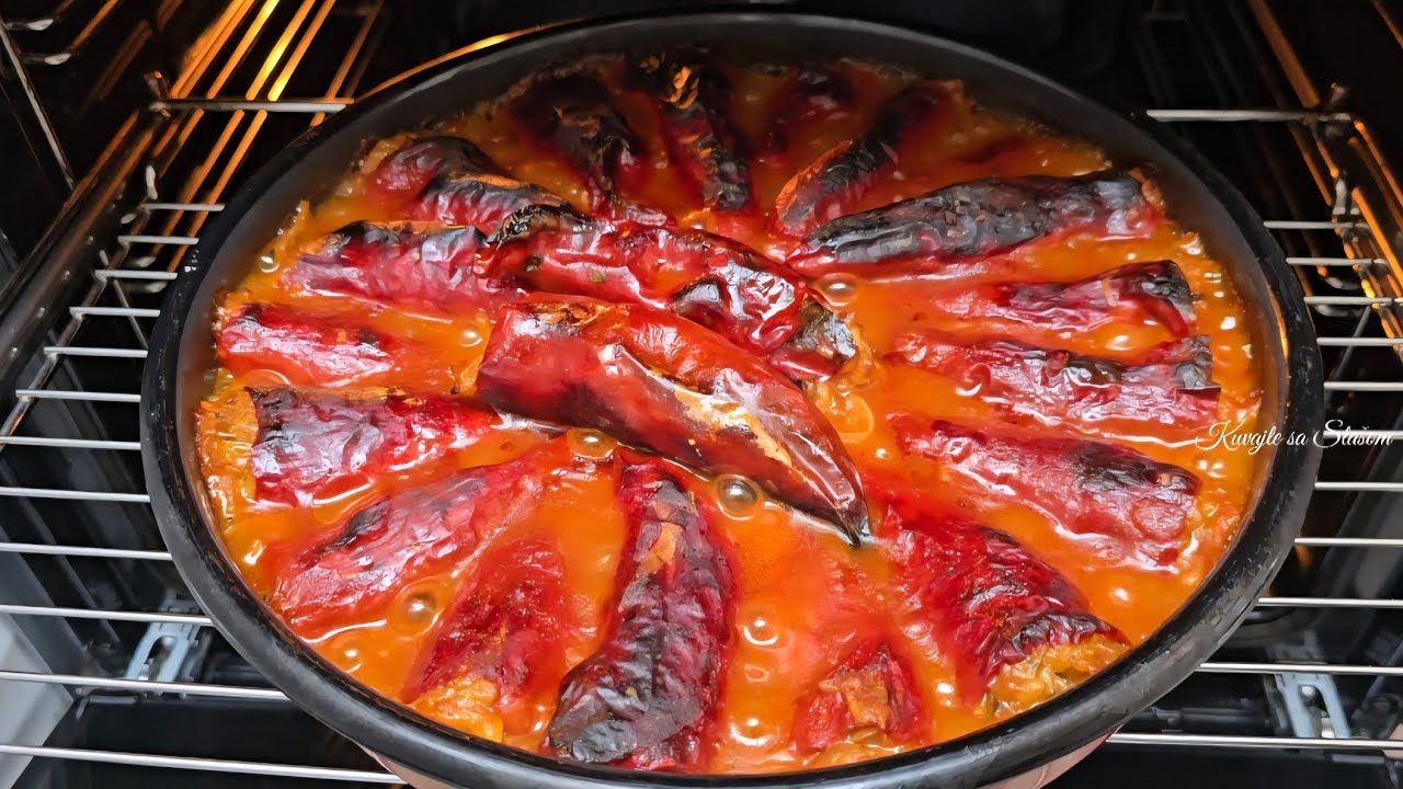 Posne suve punjene paprike🌶