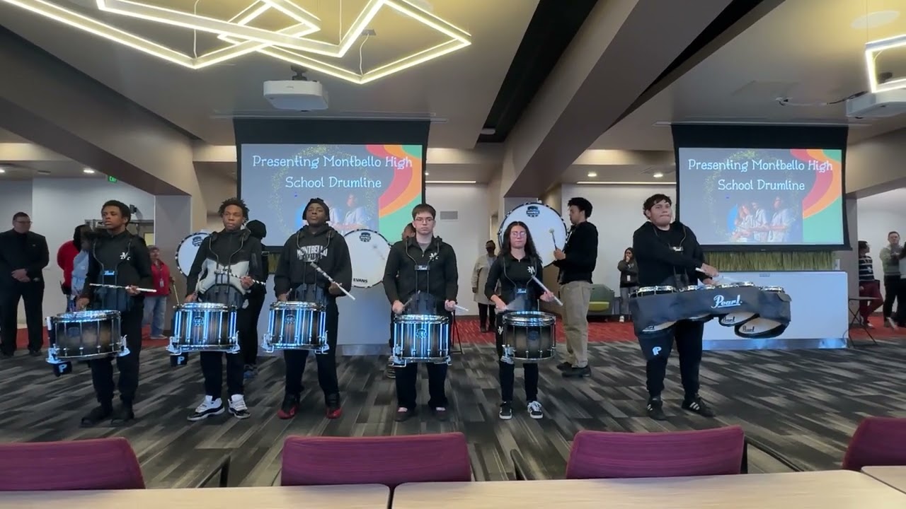 Montbello High School Drumline Emily Griffith HS Performance Part 1