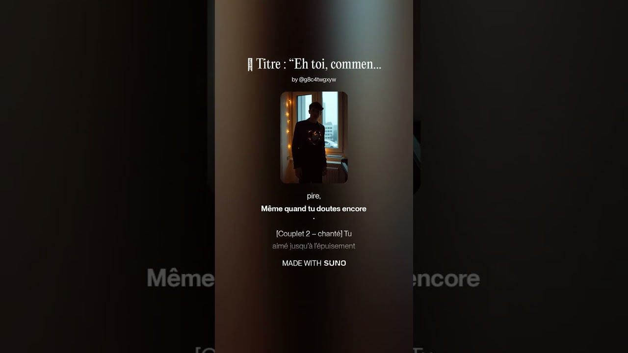 Eh toi, comment tu vas ?