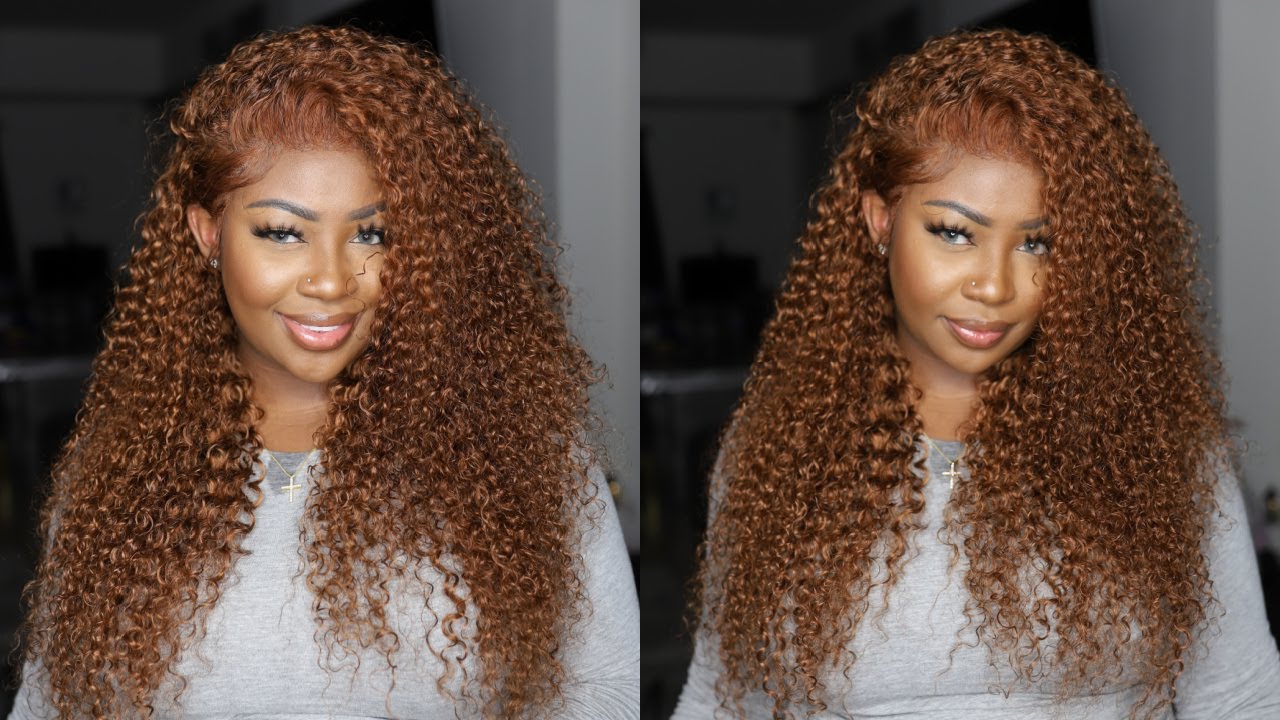 Fire Ginger #30 13x4 Jerry Curl Lace Wig with Pre Plucked Natural Hairline ft. Incolorwig