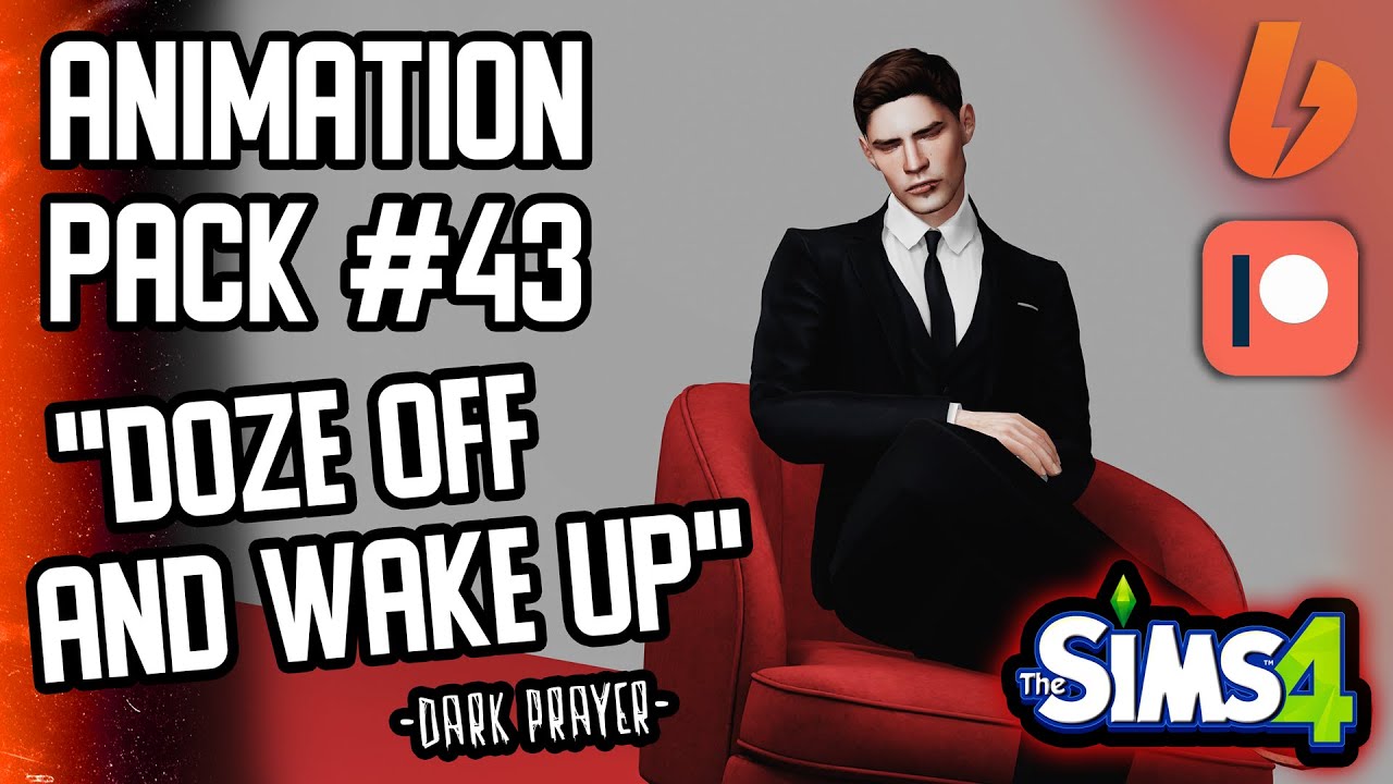 THE SIMS 4 ❤️ANIMATION PACK #43 "DOZE OFF AND WAKE UP"❤️DOWNLOAD