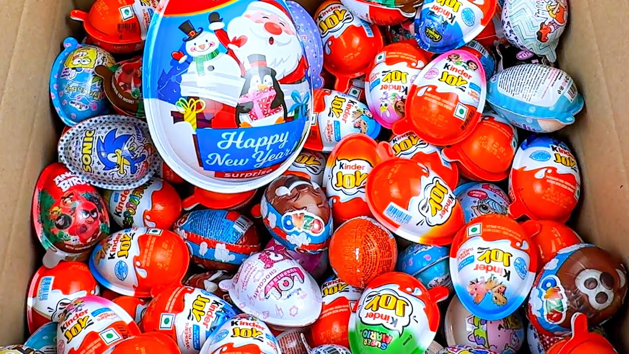 😱 101 Surprise Eggs Kinder Joy & HUGE Egg Satisfying ASMR Unboxing!