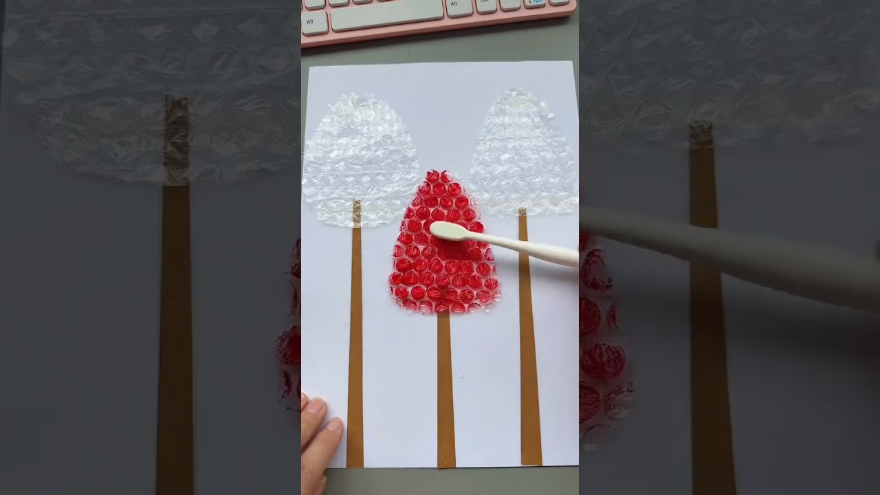 Bubble Wrap Tree Painting | Easy Art for Kids