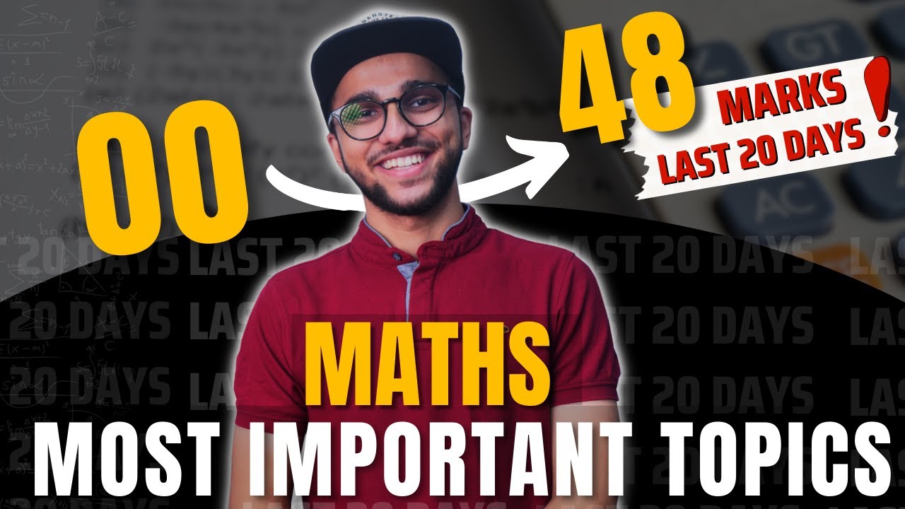 Easy kill topics of MATHS | Last 20 days | JEE Mains 2022