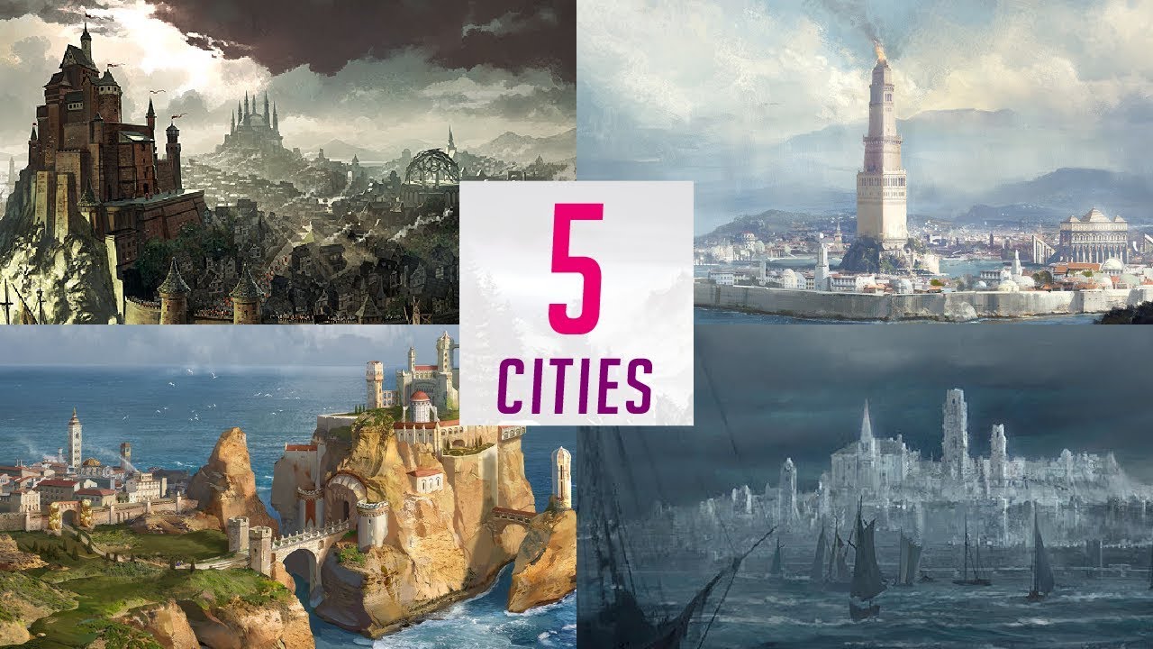 5 Cities of Westeros - Map Detailed (Game of Thrones)