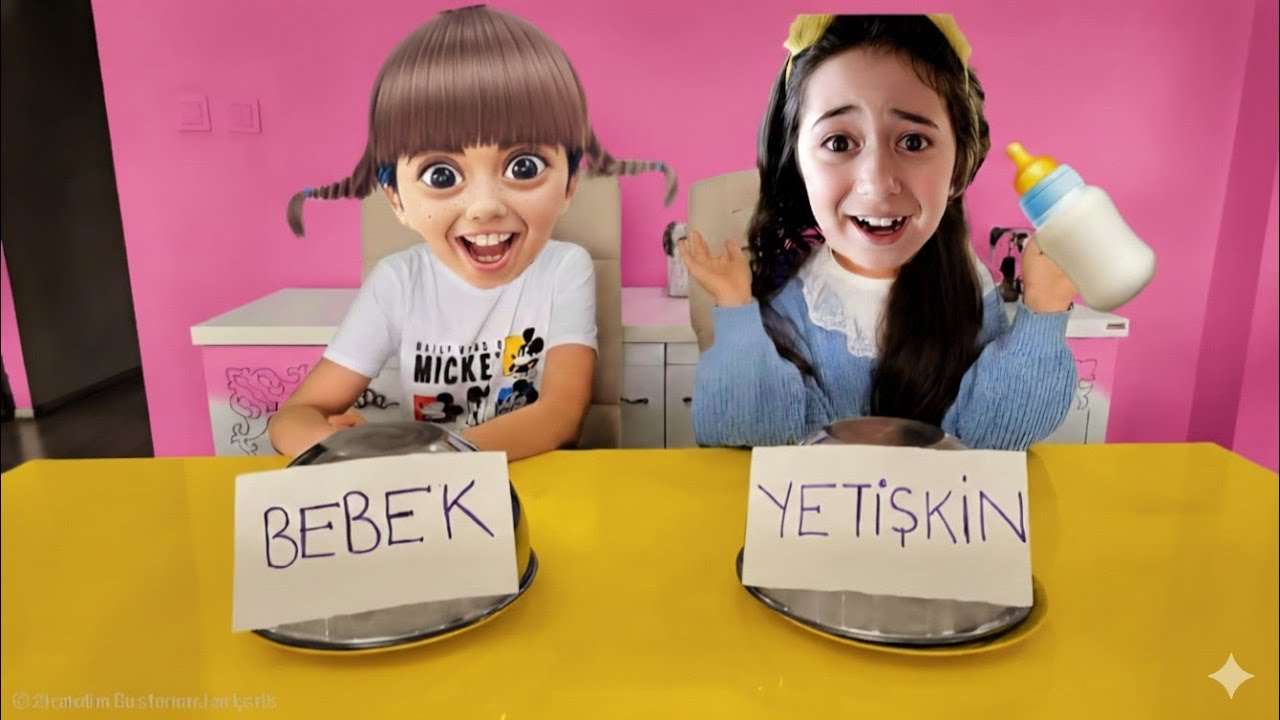 ESMA ve GICIK PELİNSU BEBEK vs YETİŞKİN YEMEK YARIŞMASI YAPTI !! ESMA AĞLADI 