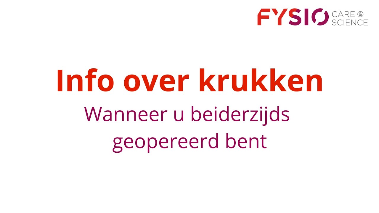 Krukken lopen wanneer u beiderzijds geopereerd bent