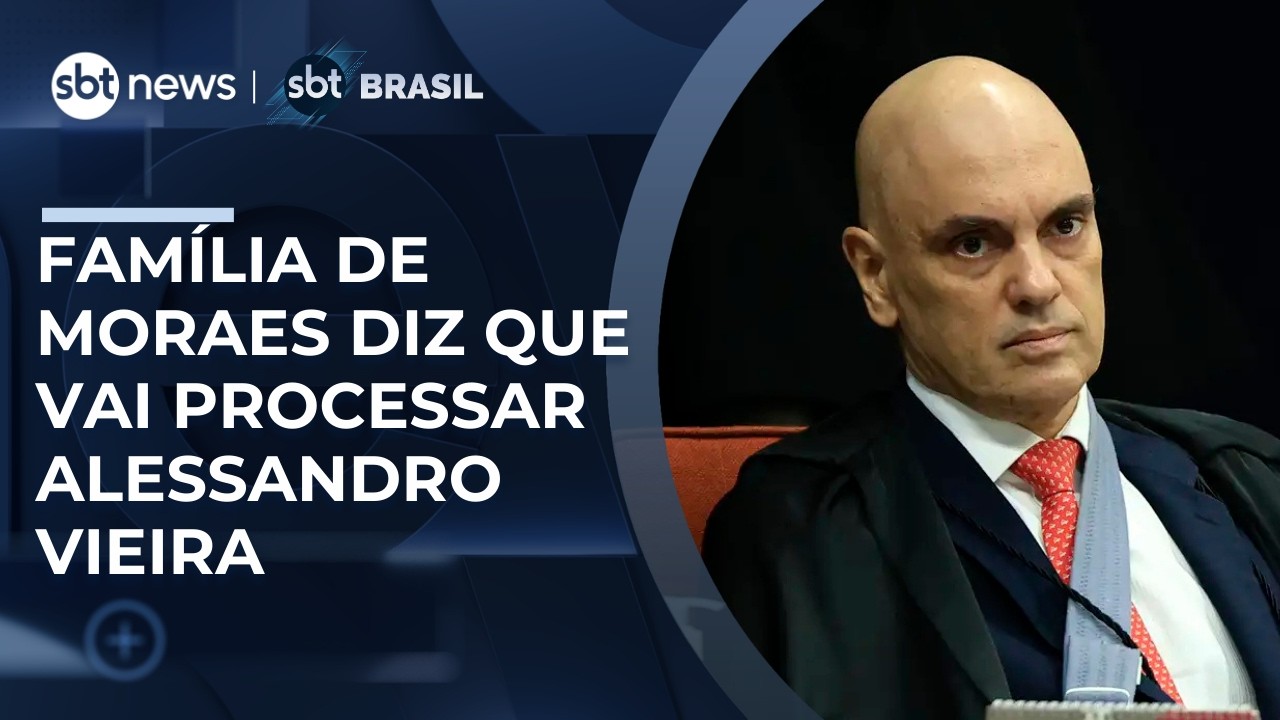 Escritório da família de Moraes diz que vai processar Alessandro Vieira após declaração | #SBTBrasil
