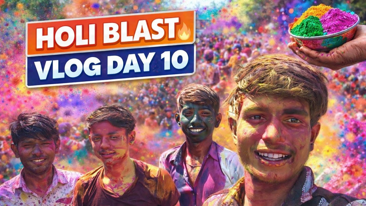 March 9, 2026 ):👉 “Holi Mein Aisa Rang Lagaya… Sab Pagal Ho Gaye 😱 | Daily Vlog Day 10”
