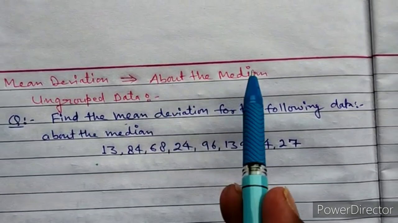 Mean Deviation for Ungrouped Data
