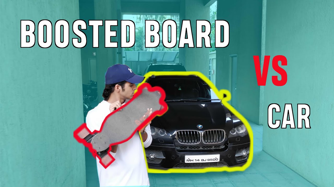 BOOSTED BOARD vs CAR : What's faster?