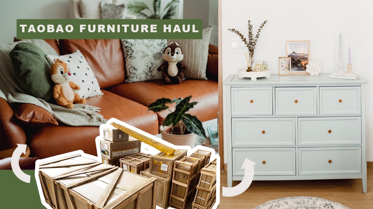Taobao 淘宝 Furniture Haul Review - Rattan, Wood, Scandi Boho Style - Tips & Links - 4 Room HDB BTO