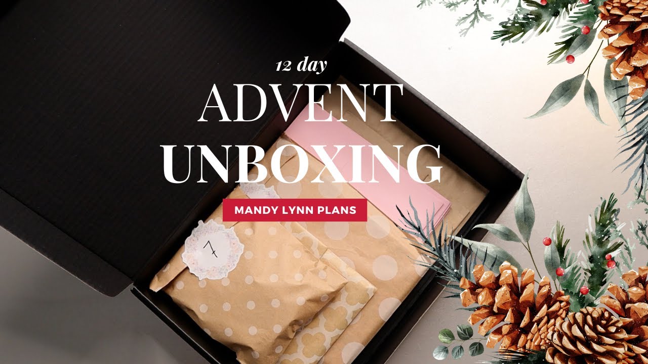 Unboxing the Mandy Lynn Plans 12-Day Planner Advent Box | Stickers & Surprises Inside!