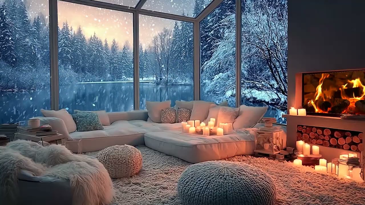 Winter Snow Lounge Piano | Peaceful Piano Sounds for Focus, Study & Rest