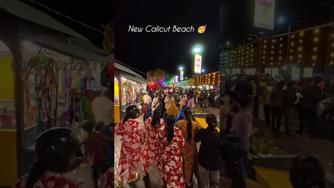 Kozhikode Beach #newface #calicutbeach #nightlife #shorts #newfood #trending #beach