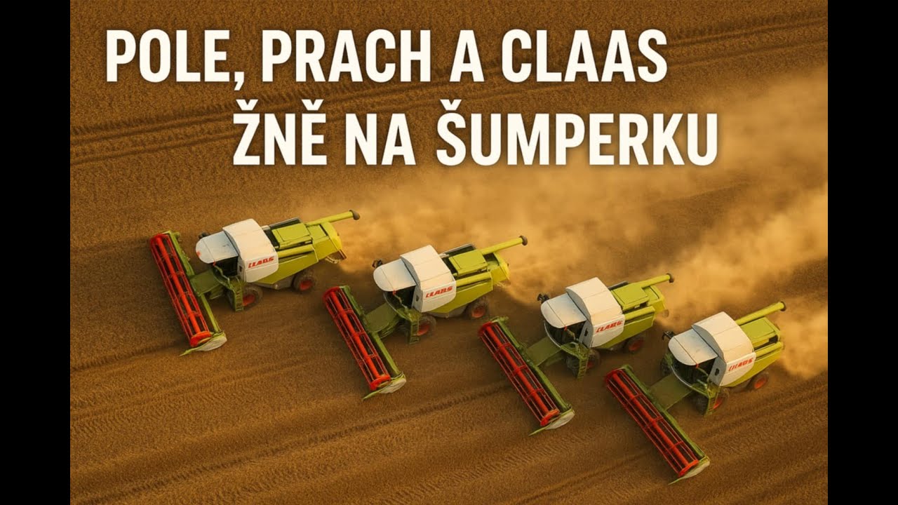 Žně na Šumpersku Severní morava 2025.  4xClaas .  2xJohn deere.
