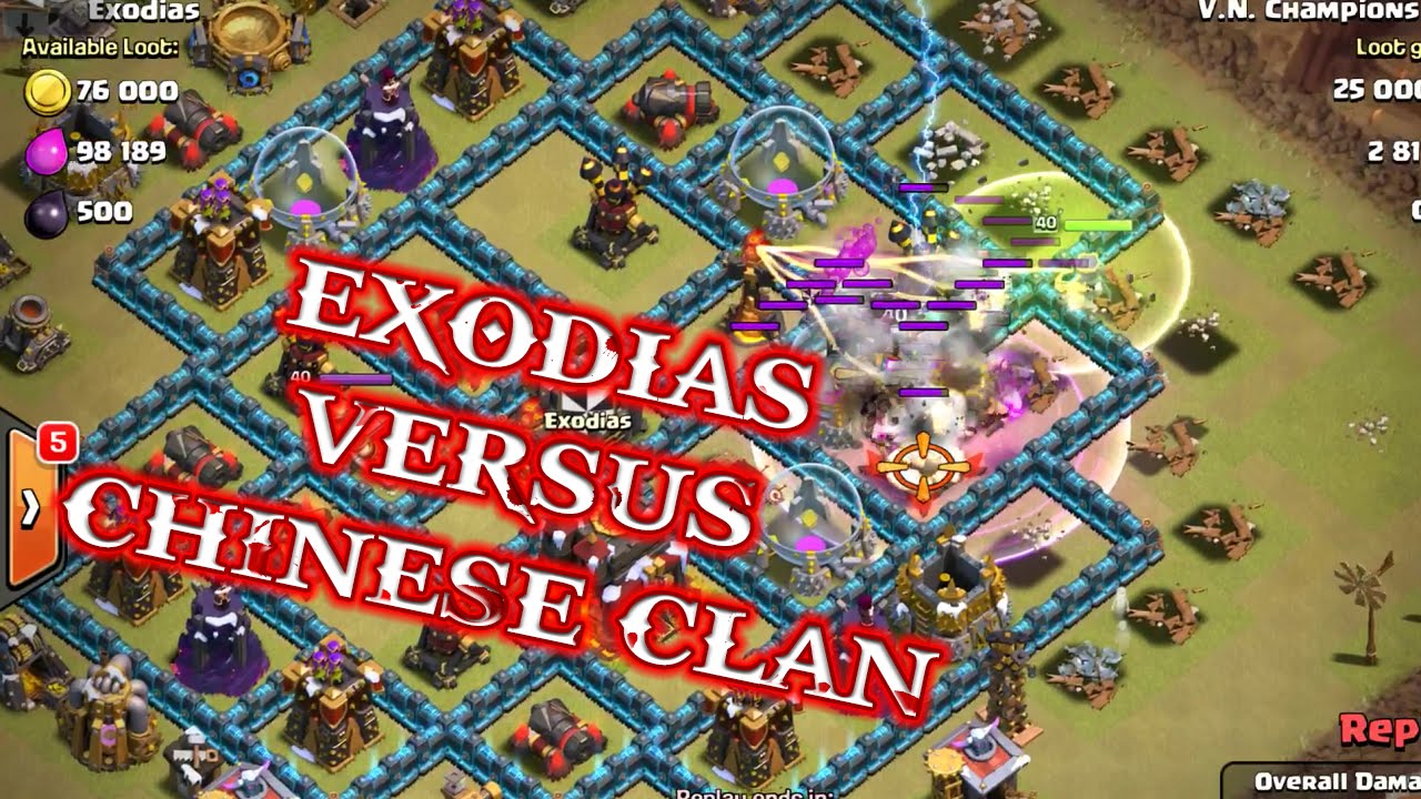 Clan wars recap between Exodias vs Chinese clan (鬥門)