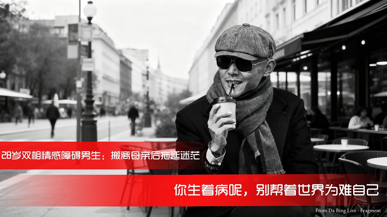 28岁双相情感障碍男生：搬离母亲后拖延迷茫，怕拖累下一代！大冰：你生着病呢，别帮着世界为难自己