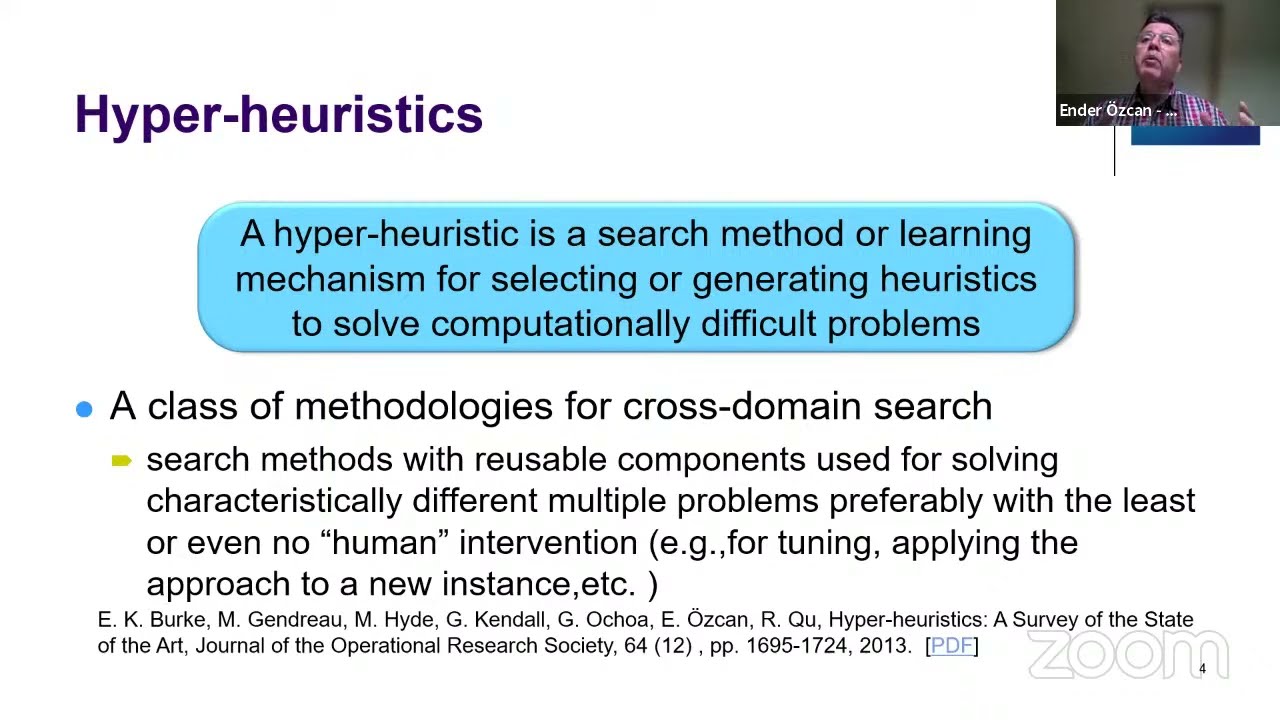[Scheduling seminar] Ender Ozcan (Uni of Nottingham) | Machine Learning meets Sel. Hyper-heuristic