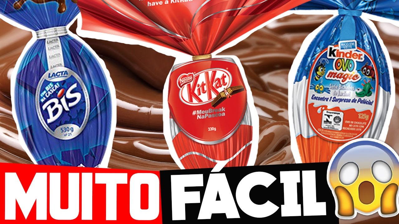 COMO FAZER OVO DE KIT KAT, KINDER OVO E BIS EM CASA! Fácil, barato e rápido