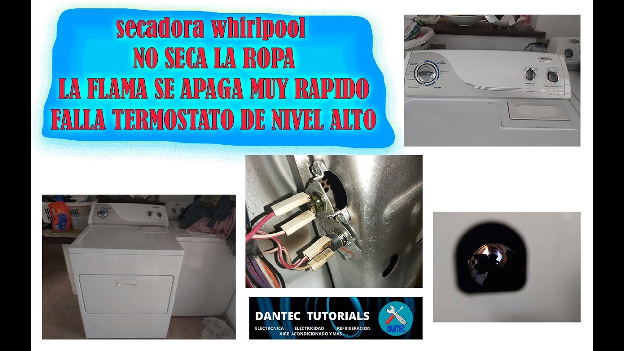 💥Secadora Whirlpool carga frontal no esta secando la ropa🛠 flama se apaga muy rápido🔥