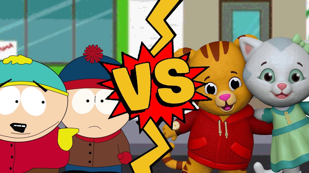 M.U.G.E.N. Battles | Stan Marsh/Eric Cartman vs Daniel Tiger/Katerina Kittycat